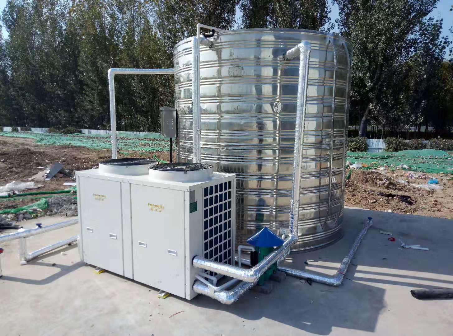 本公司簽約中國建筑**工程局熱水系統(tǒng)，安裝完畢！